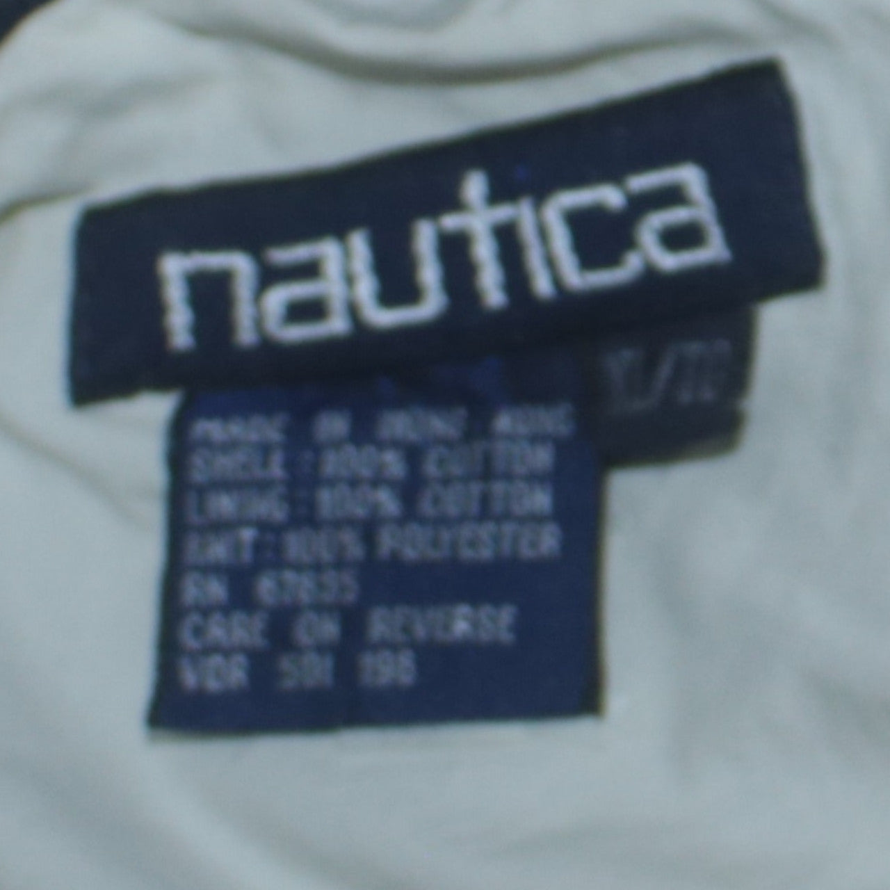 Mens UK Size L Nautica Blue Bomber Jacket