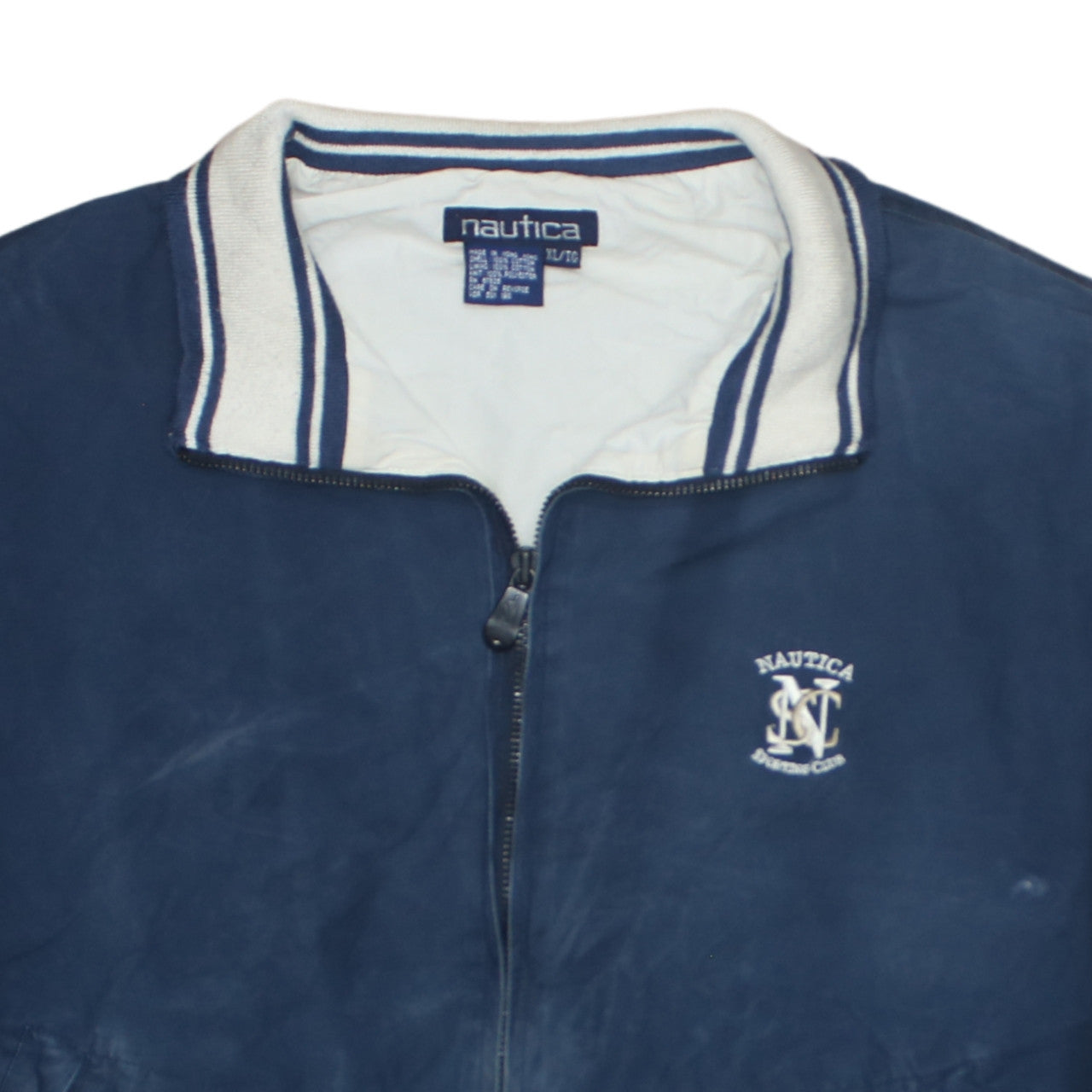 Mens UK Size L Nautica Blue Bomber Jacket