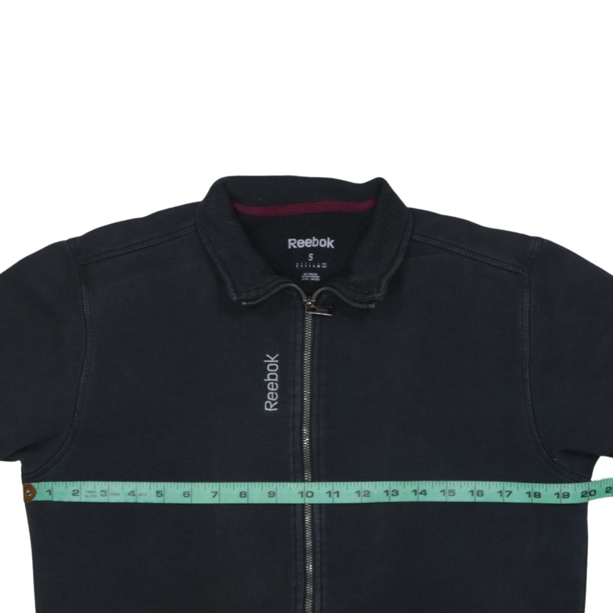 Mens UK Size S Reebok Black Full Zip Sweatshirt