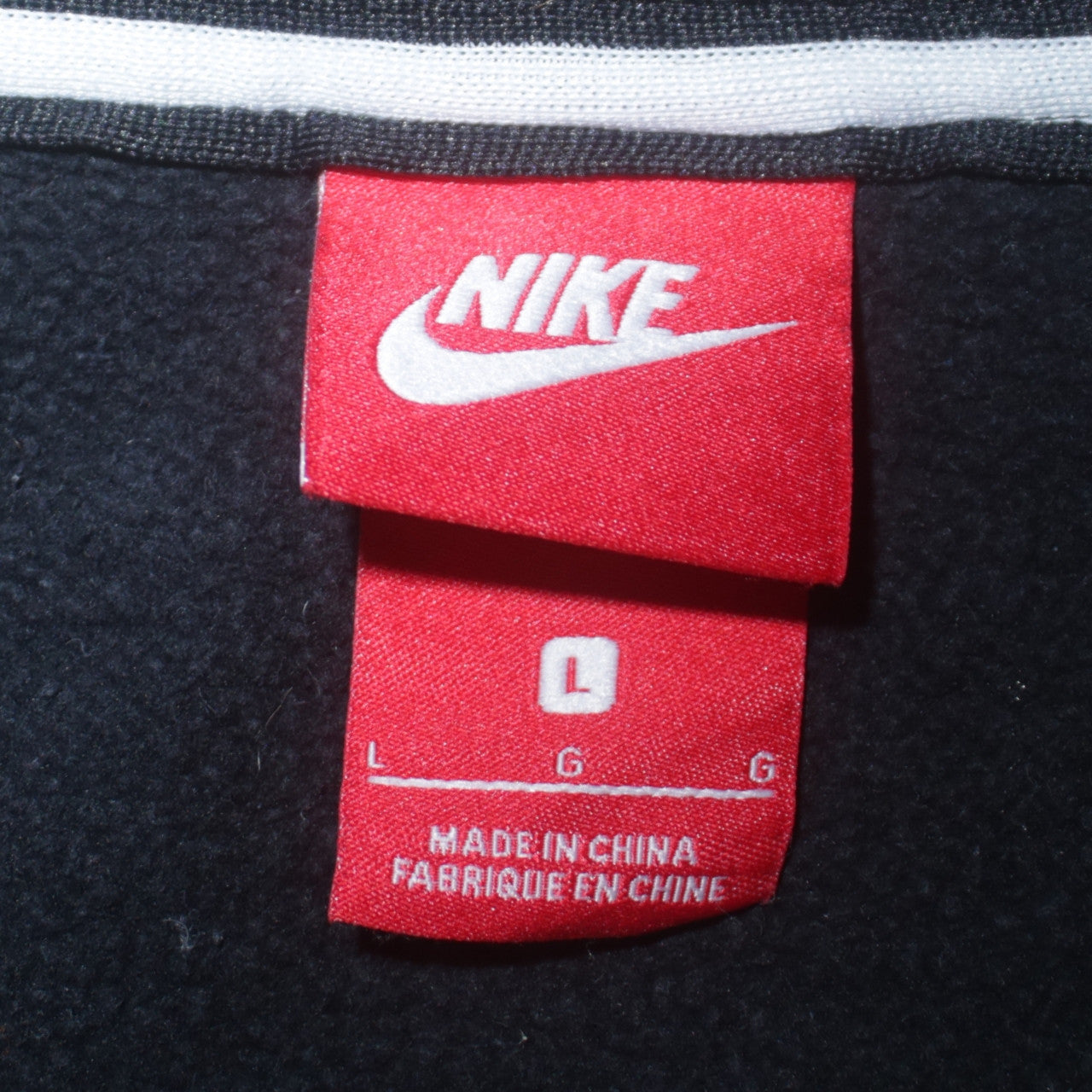 Mens UK Size L Nike Black Full Zip Hoodie