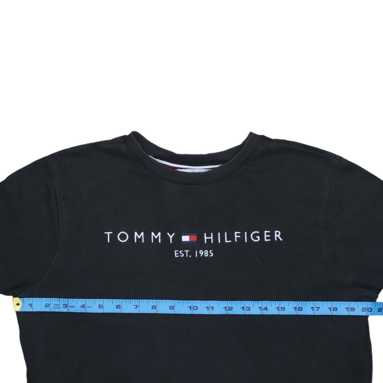 Mens UK Size M Tommy Hilfiger Black Pullover Sweatshirt
