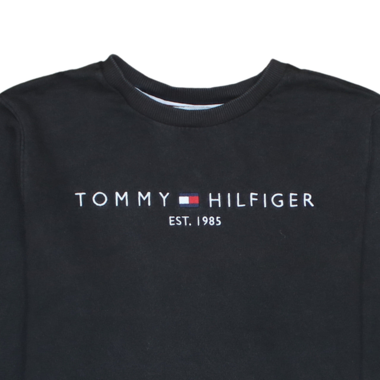 Mens UK Size M Tommy Hilfiger Black Pullover Sweatshirt