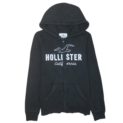 Mens UK Size S Hollister Black Full Zip Hoodie