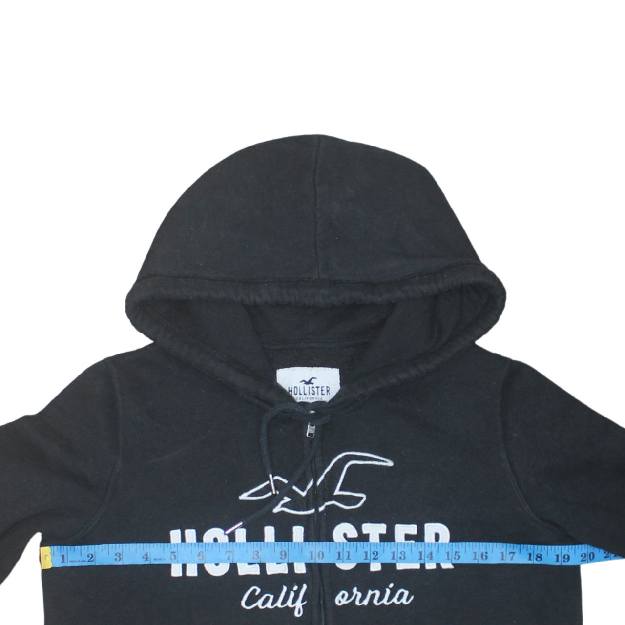 Mens UK Size S Hollister Black Full Zip Hoodie