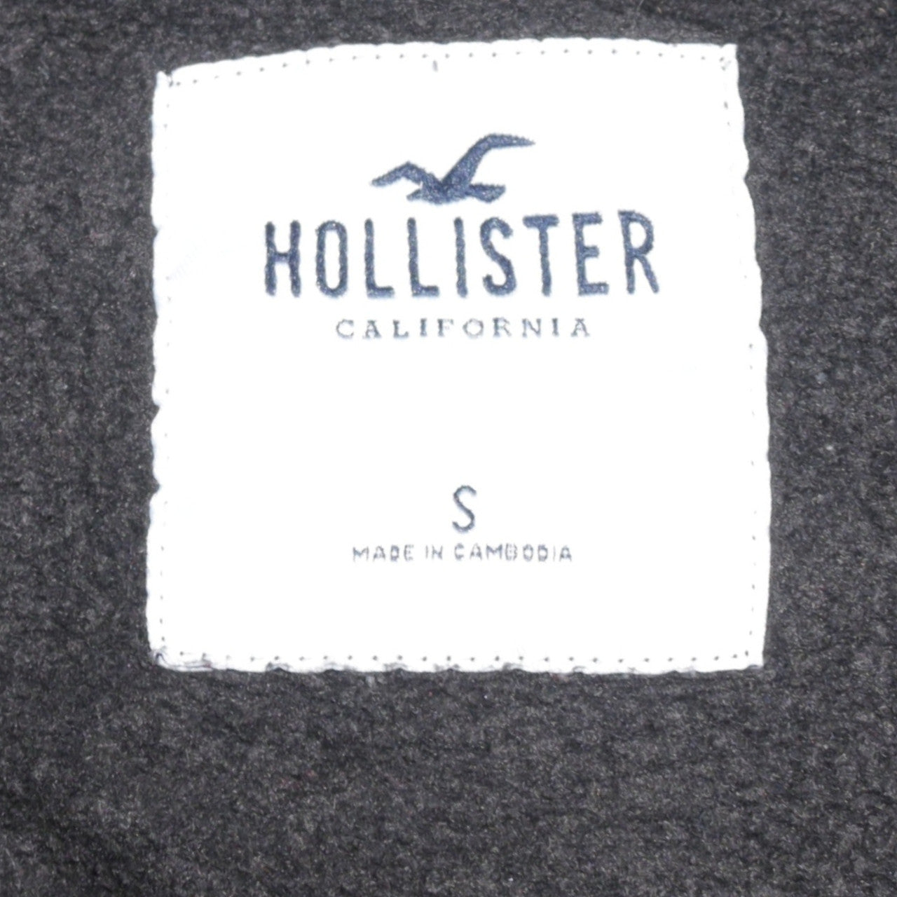 Mens UK Size S Hollister Black Full Zip Hoodie