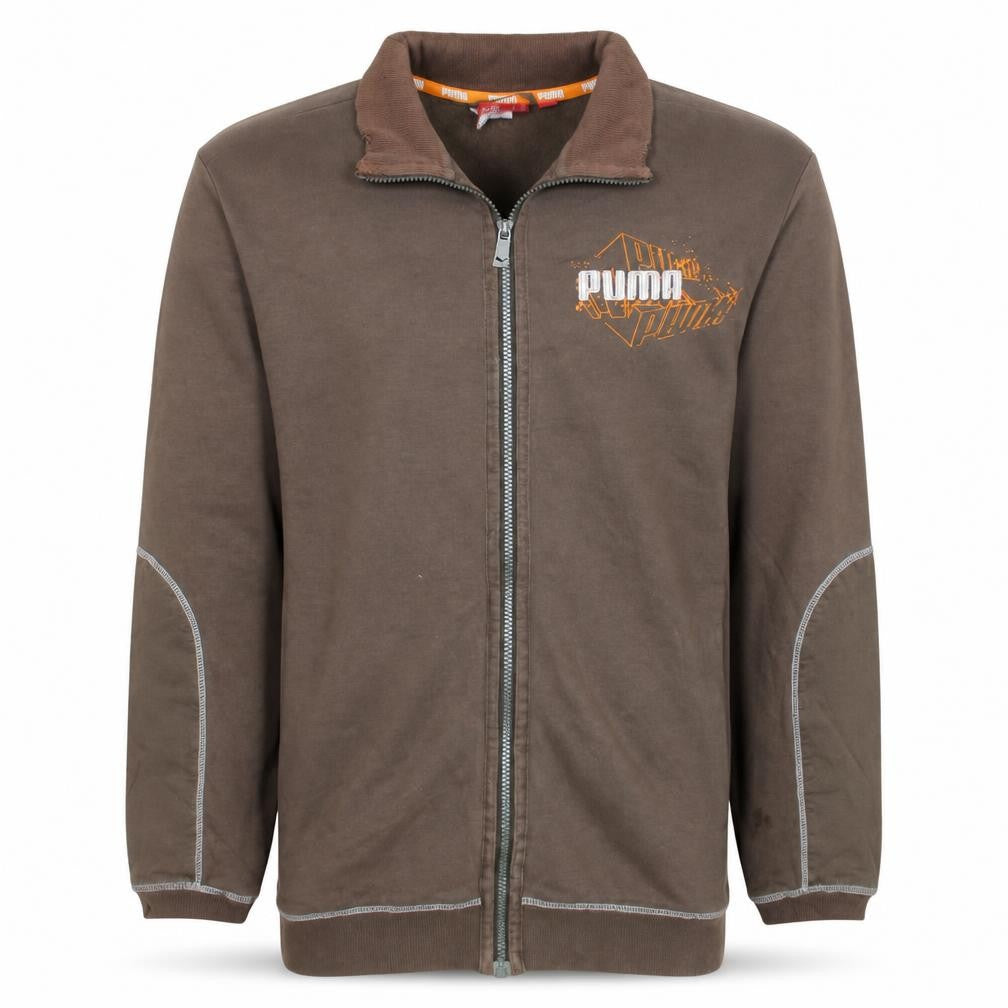 Mens UK Size 2XL PUMA Brown Full Zip Sweatshirt