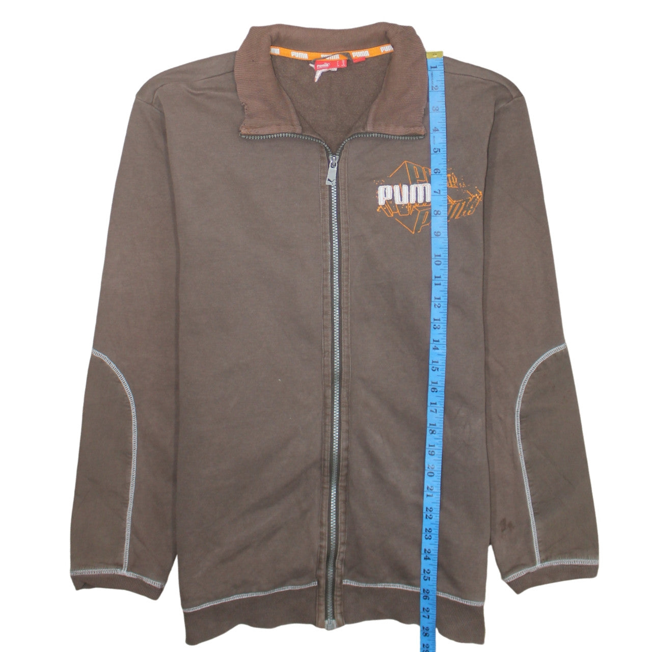 Mens UK Size 2XL PUMA Brown Full Zip Sweatshirt