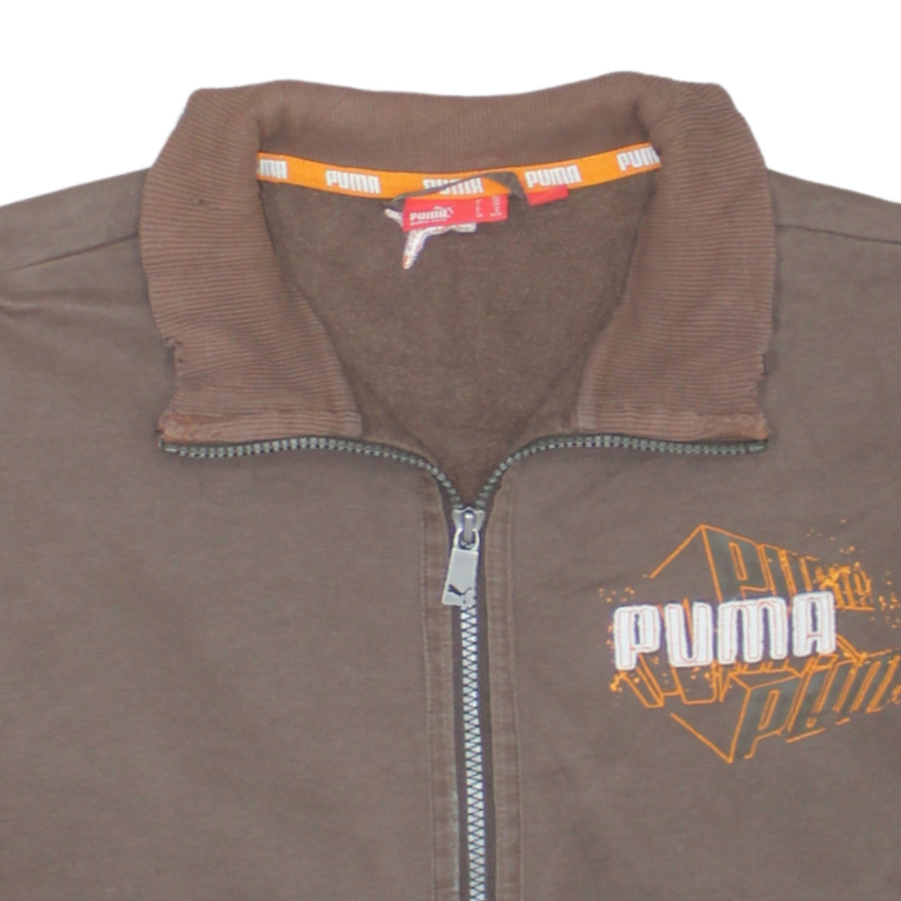 Mens UK Size 2XL PUMA Brown Full Zip Sweatshirt