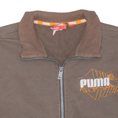 Mens UK Size 2XL PUMA Brown Full Zip Sweatshirt