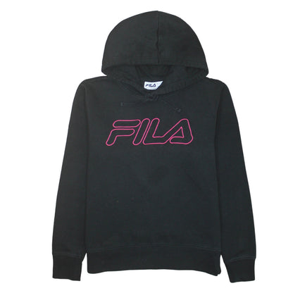 Mens UK Size M FILA Black Pullover Hoodie