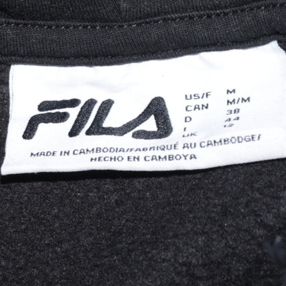 Mens UK Size M FILA Black Pullover Hoodie