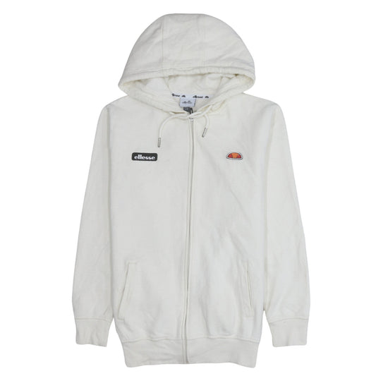 Womens UK Size 10 ellesse White Full Zip Hoodie