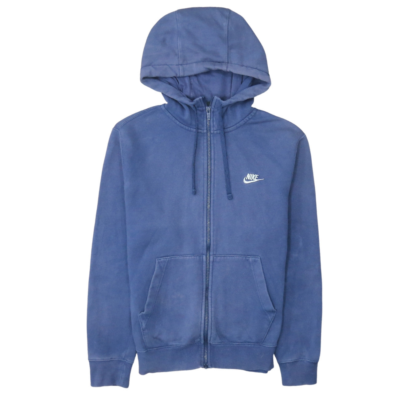 Mens UK Size S Nike Blue Full Zip Hoodie