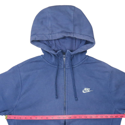 Mens UK Size S Nike Blue Full Zip Hoodie