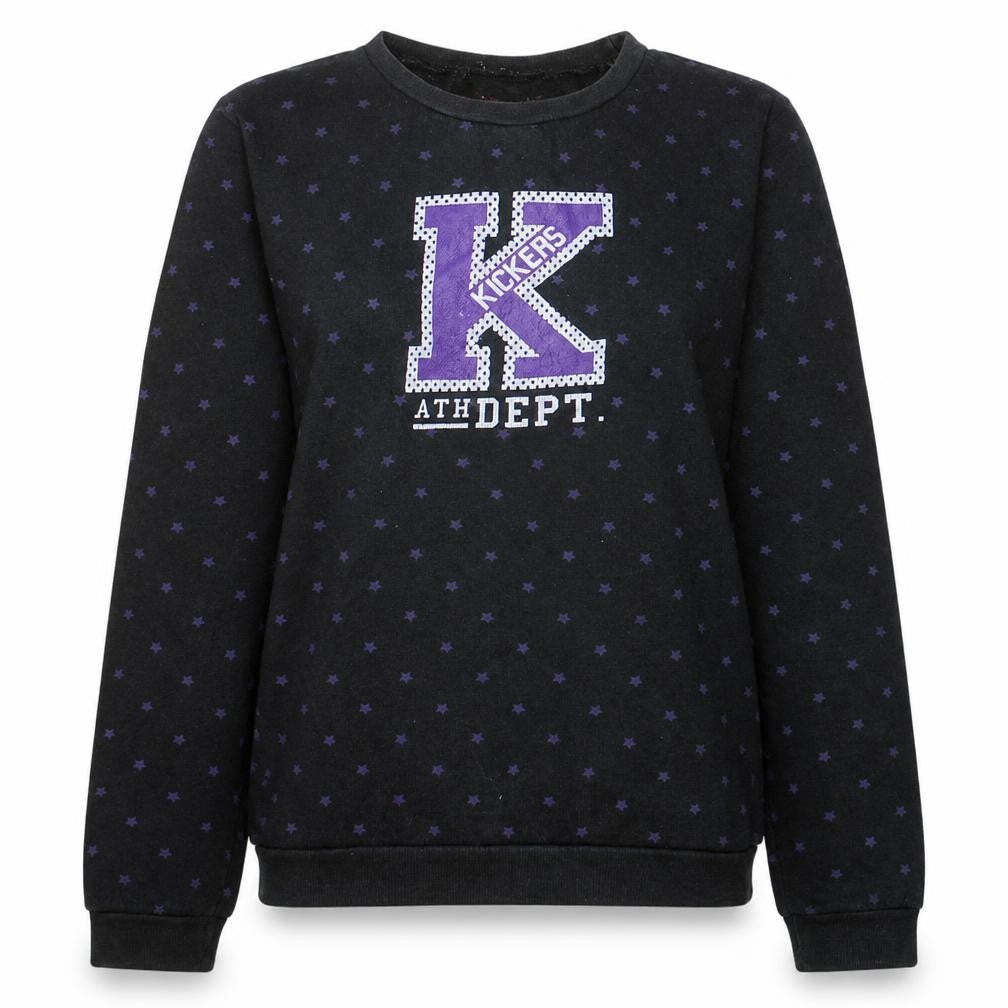 Womens UK Size 18 Kickers Black Pullover Sweatshirt