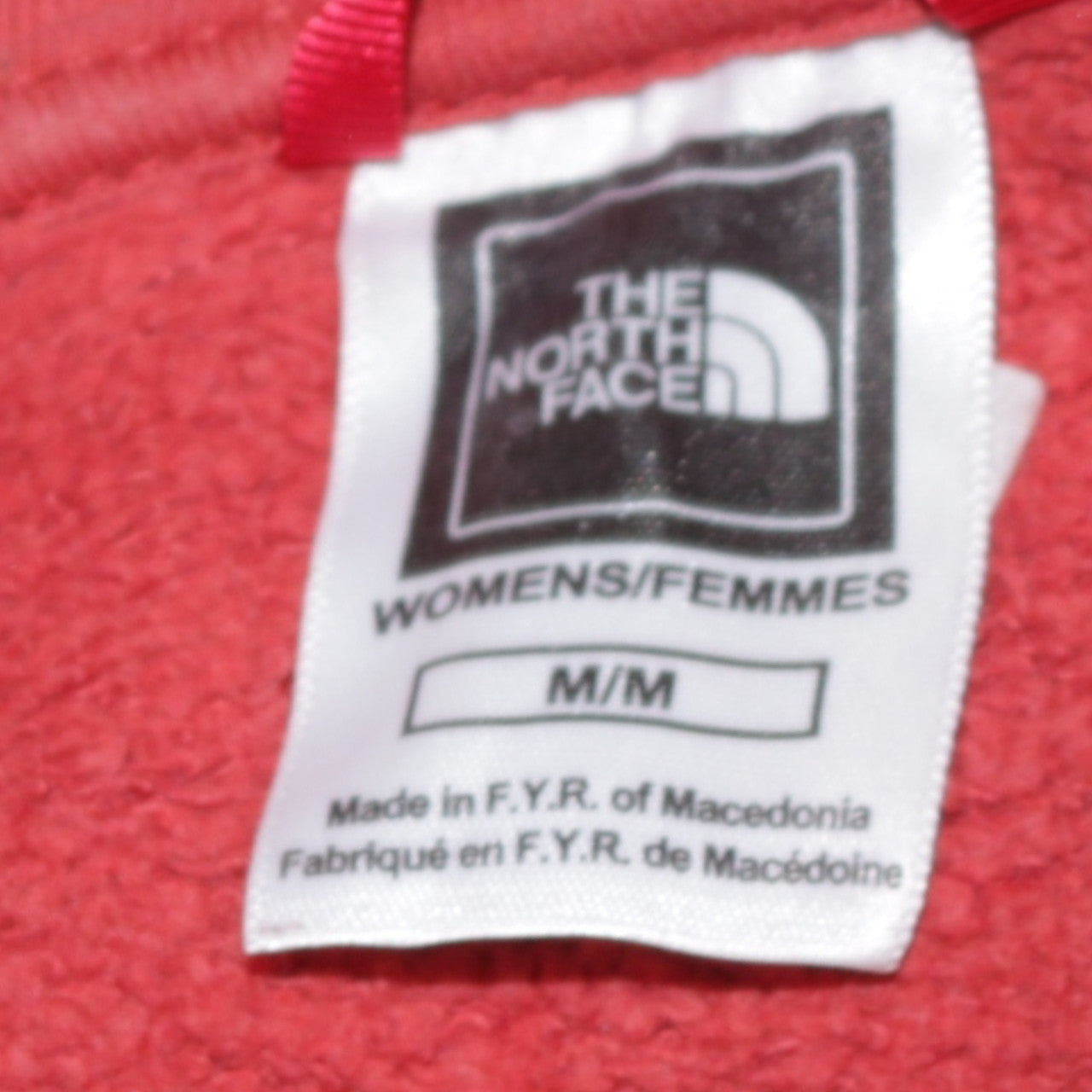 Womens UK Size M The North Face Red Pullover Hoodie