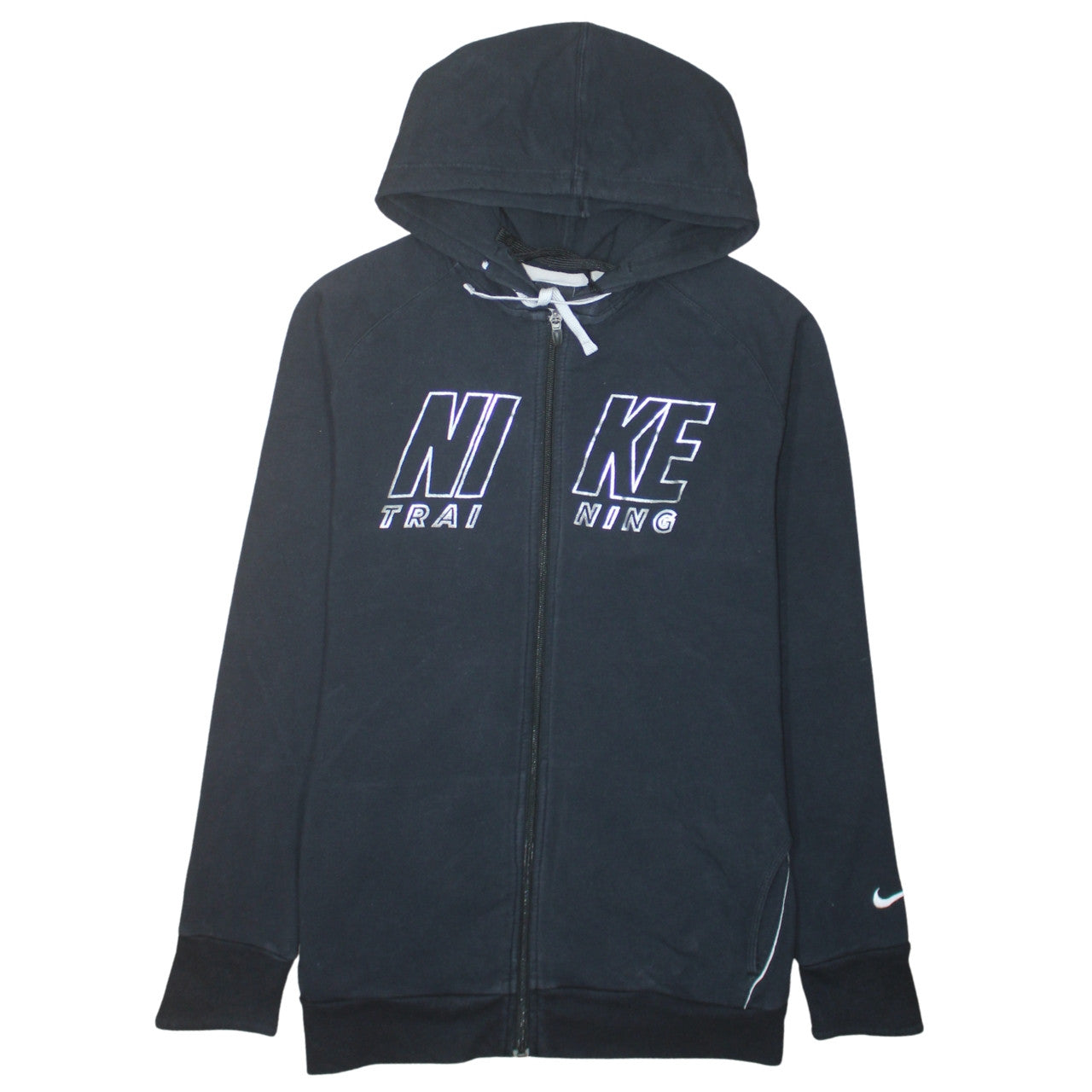 Womens UK Size XL Nike Black Full Zip Hoodie