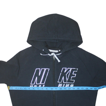 Womens UK Size XL Nike Black Full Zip Hoodie