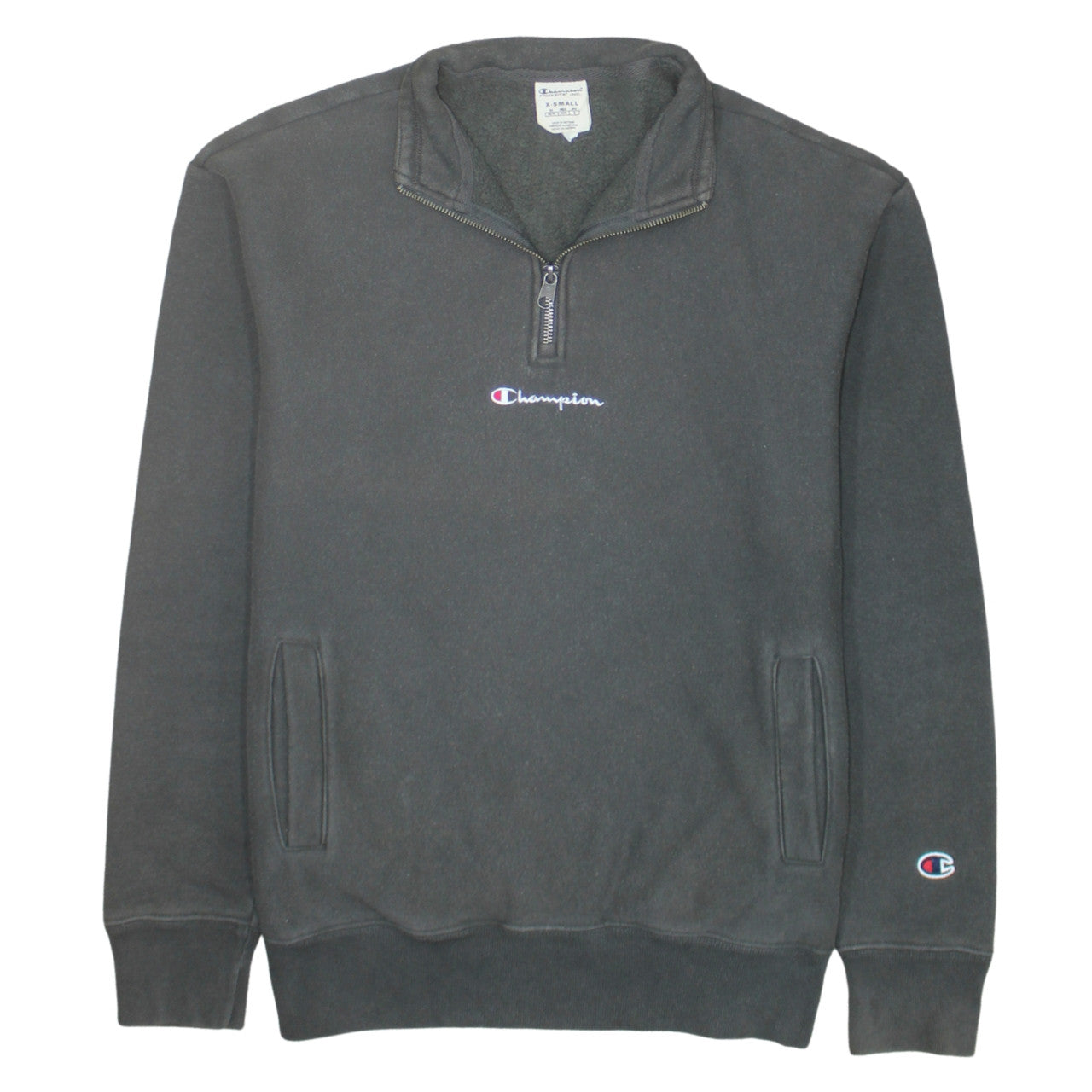 Womens UK Size XS Champion Black Pullover Sweatshirt
