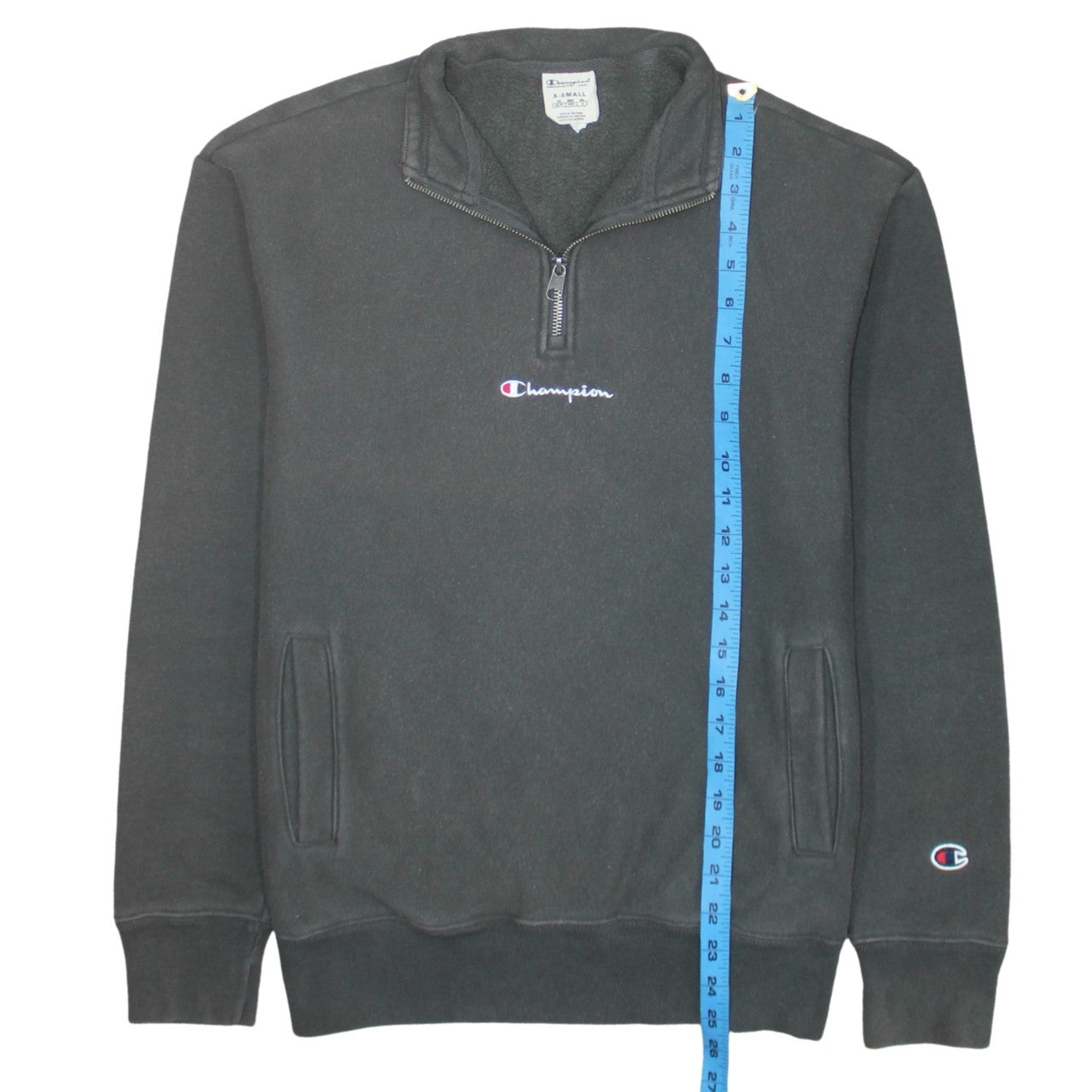 Womens UK Size XS Champion Black Pullover Sweatshirt