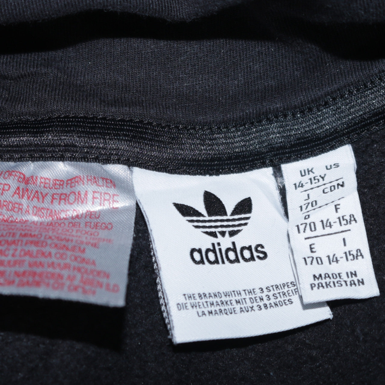 Boys UK Size 14-15 Years adidas Black Pullover Hoodie