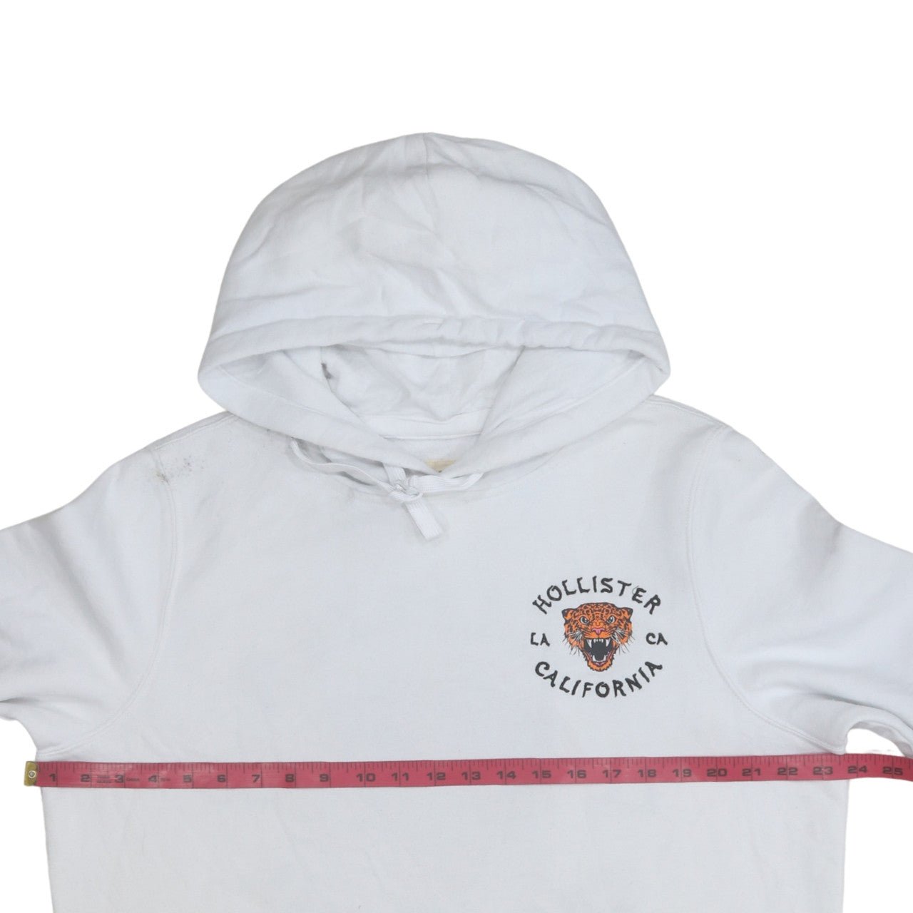 Mens UK Size XL Hollister White Pullover Hoodie