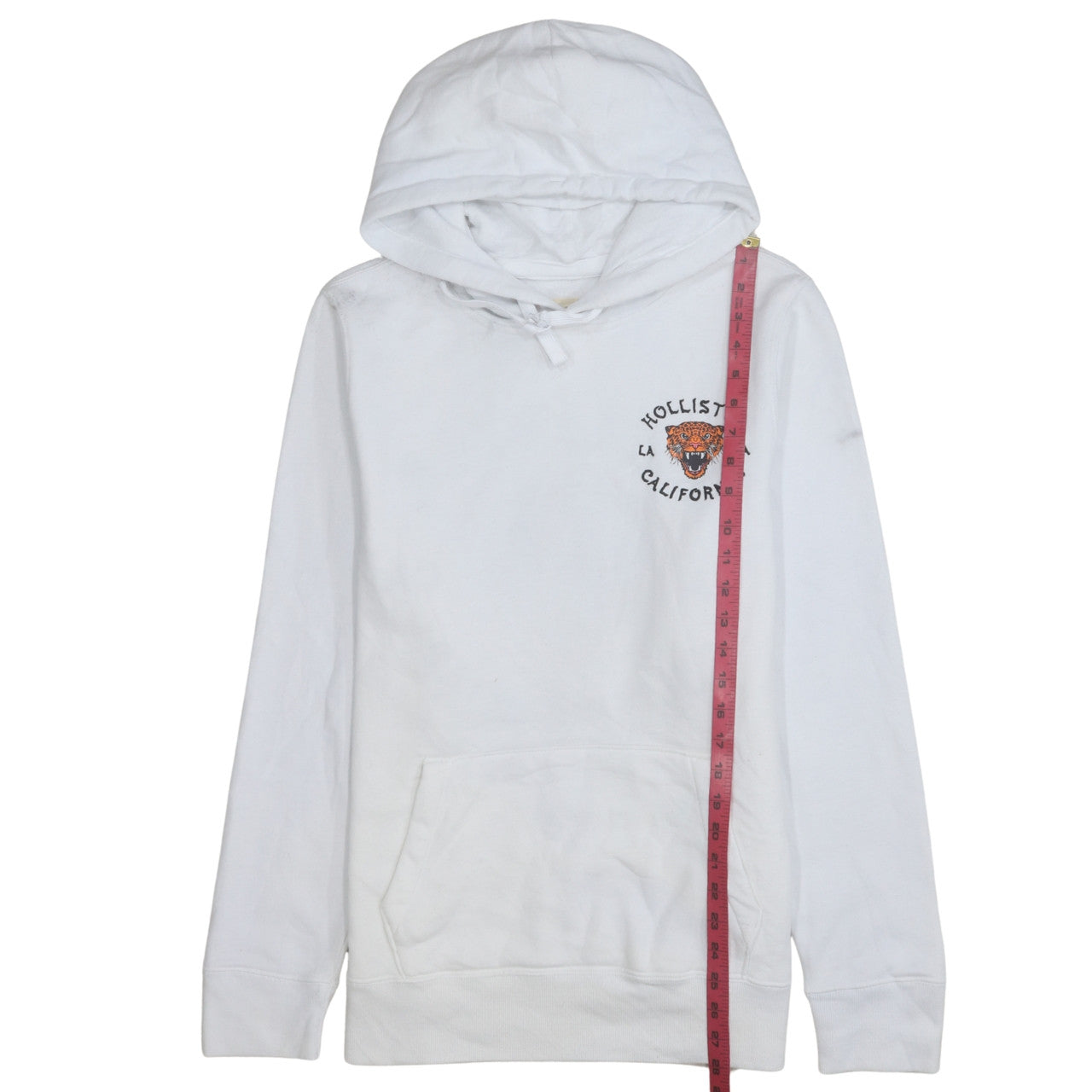 Mens UK Size XL Hollister White Pullover Hoodie