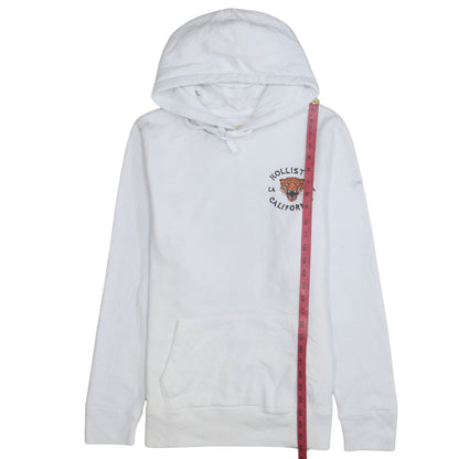 Mens UK Size XL Hollister White Pullover Hoodie