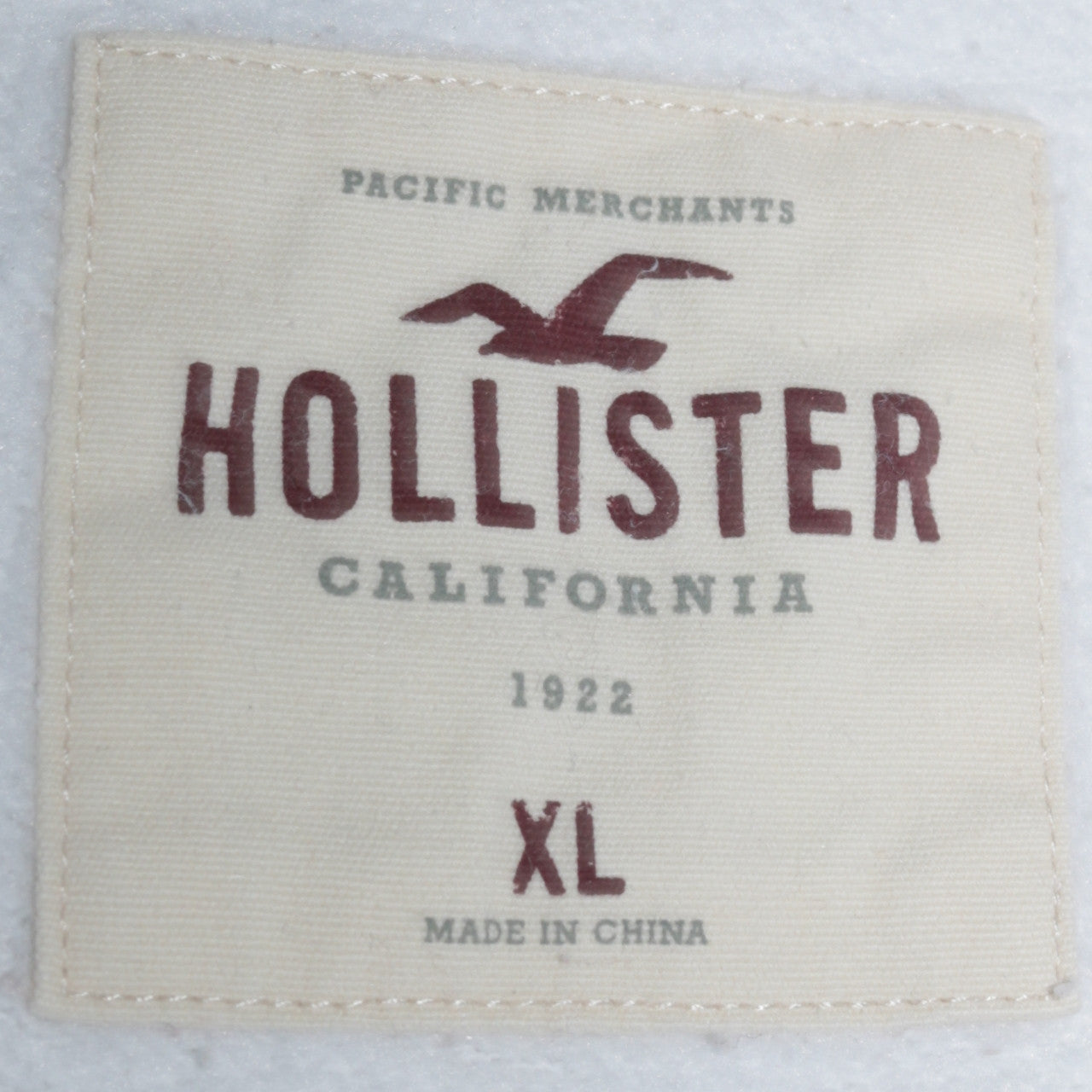 Mens UK Size XL Hollister White Pullover Hoodie