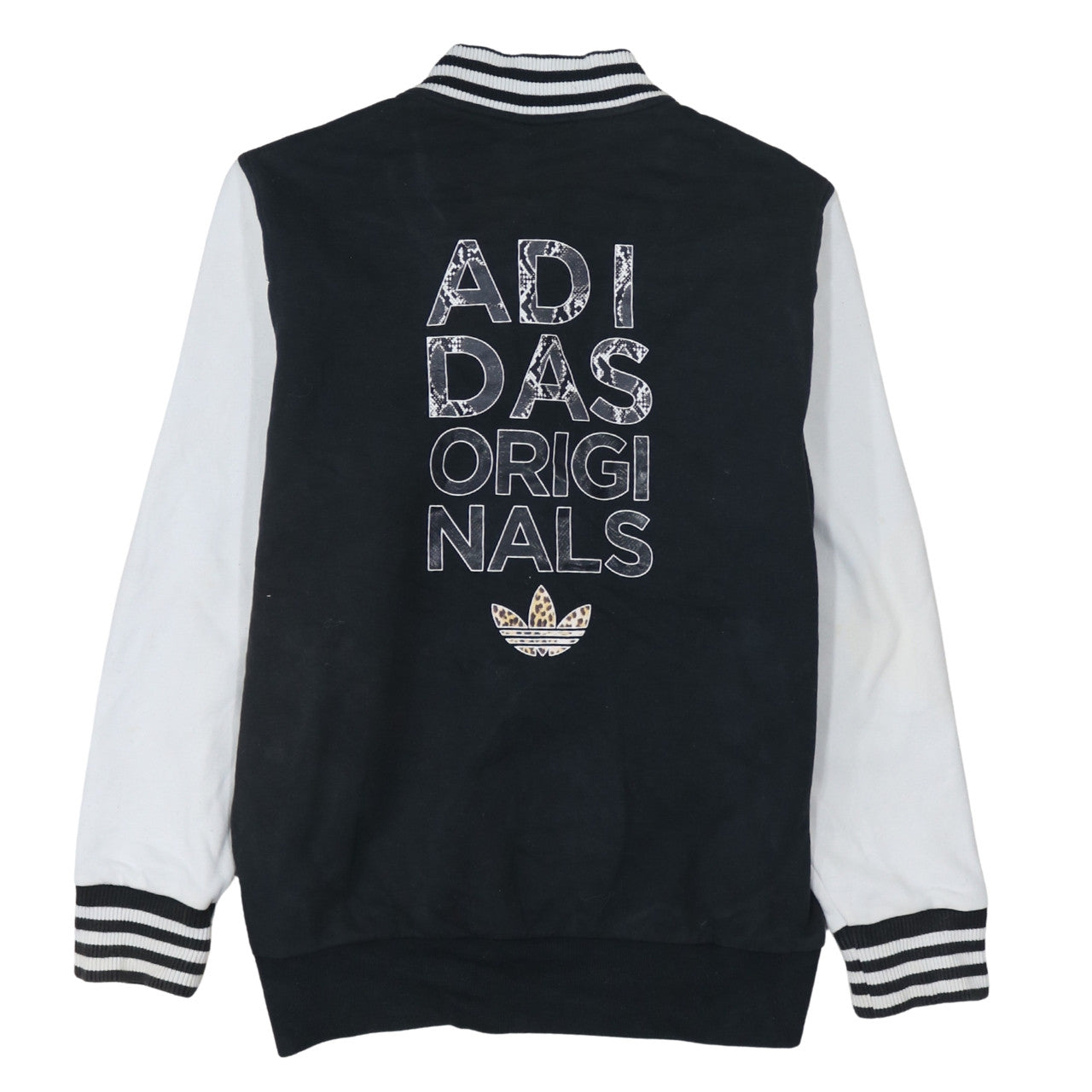 Womens UK Size 18 adidas Black Varsity Jacket