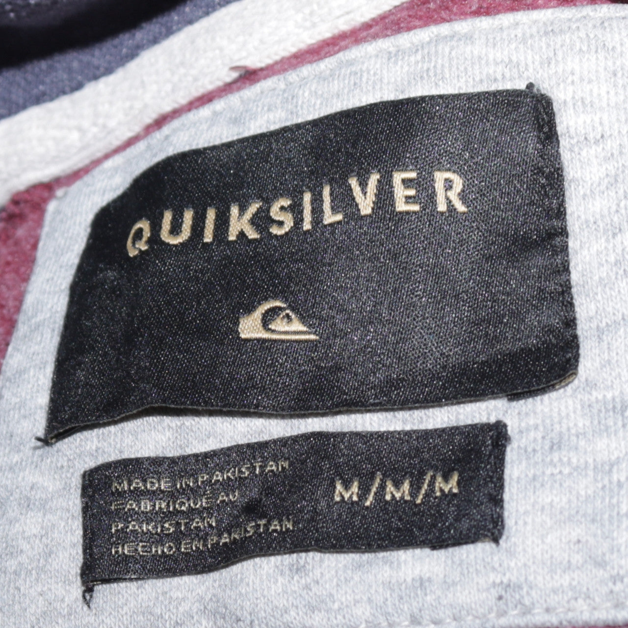 Mens UK Size M Quiksilver Multicoloured Pullover Hoodie