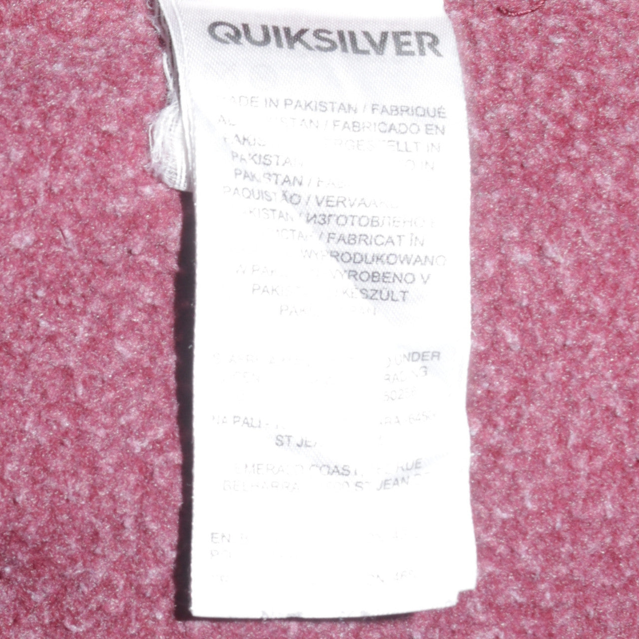 Mens UK Size M Quiksilver Multicoloured Pullover Hoodie