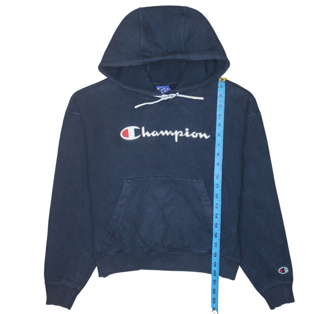 Womens UK Size S Champion Blue Pullover Hoodie