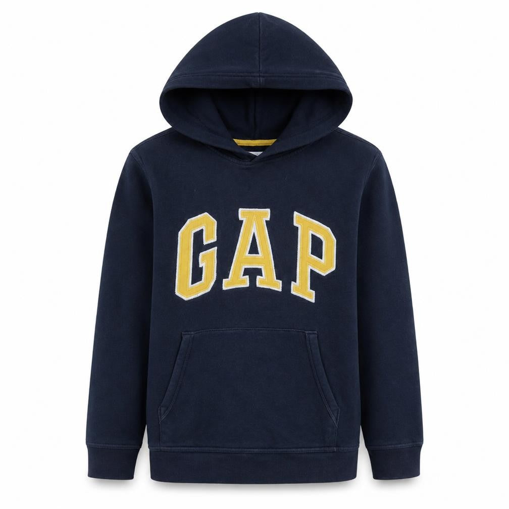 Gap Kids Boys Navy Blue XL Pullover Hoodie with Logo 12-13 Years