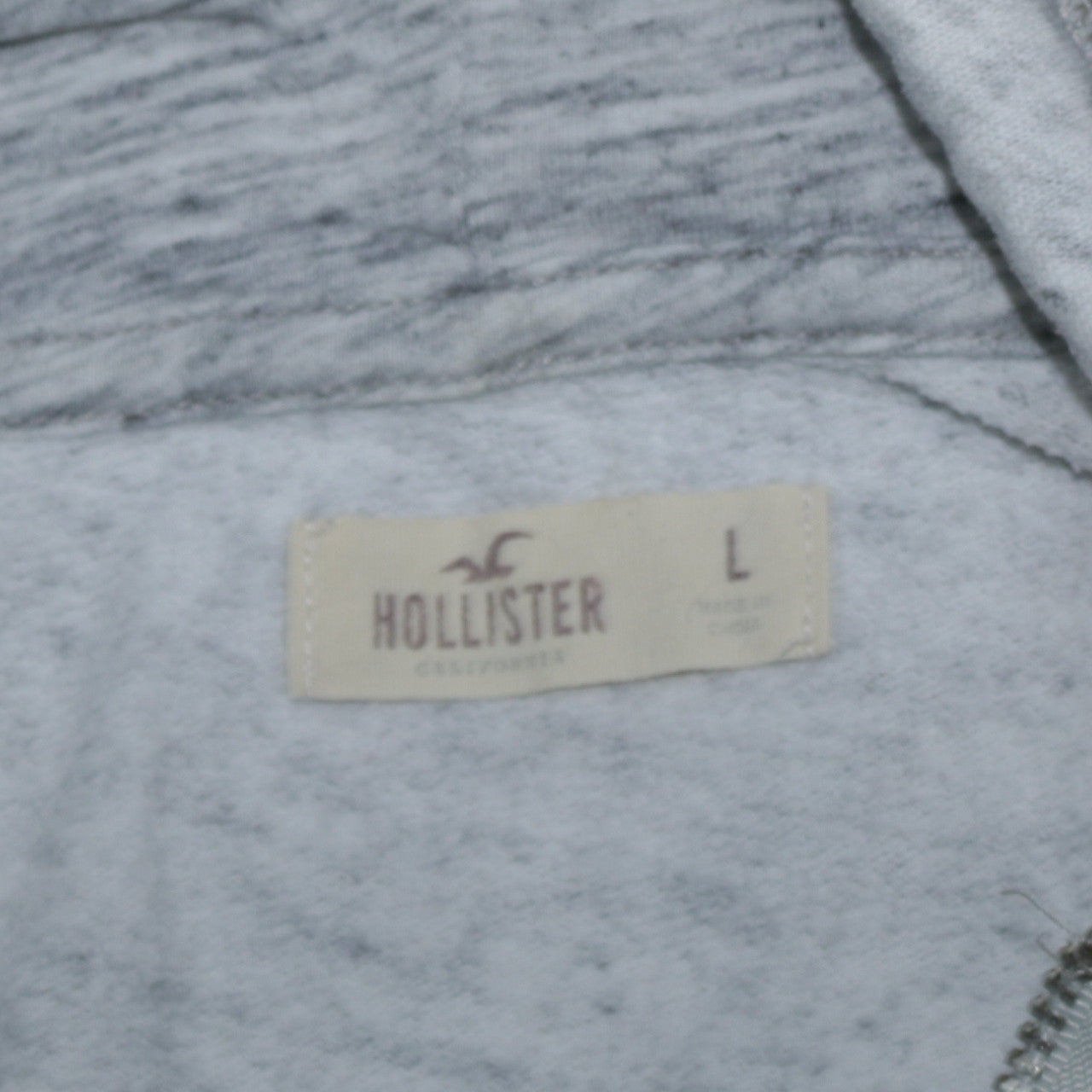 Womens UK Size 16 Hollister Grey Full Zip Hoodie