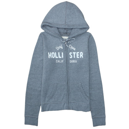 Mens UK Size M Hollister Grey Full Zip Hoodie