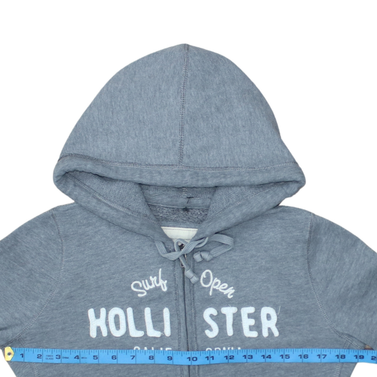 Mens UK Size M Hollister Grey Full Zip Hoodie