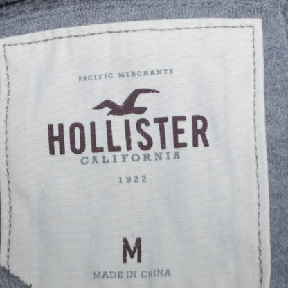 Mens UK Size M Hollister Grey Full Zip Hoodie
