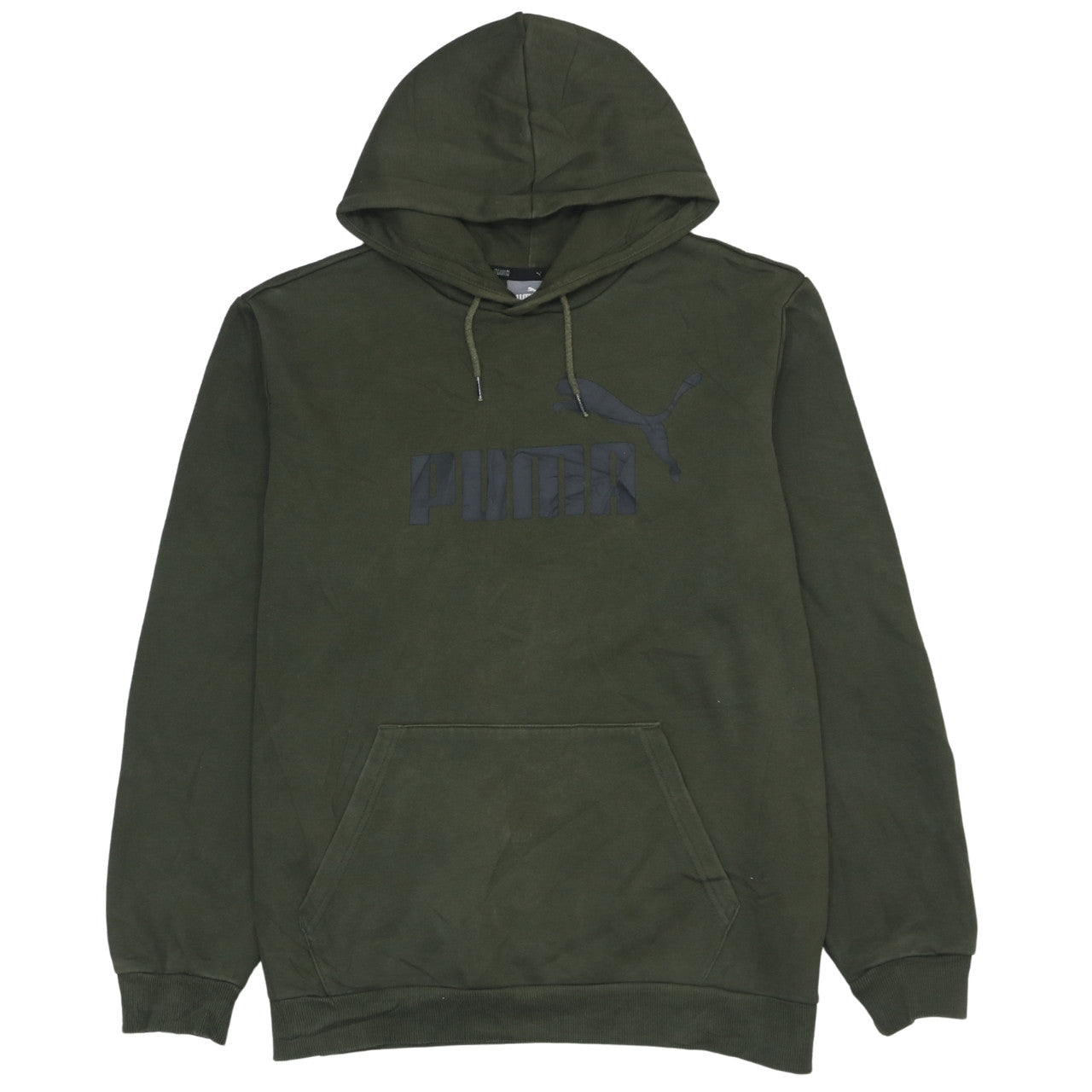 Mens UK Size L PUMA Green Pullover Hoodie