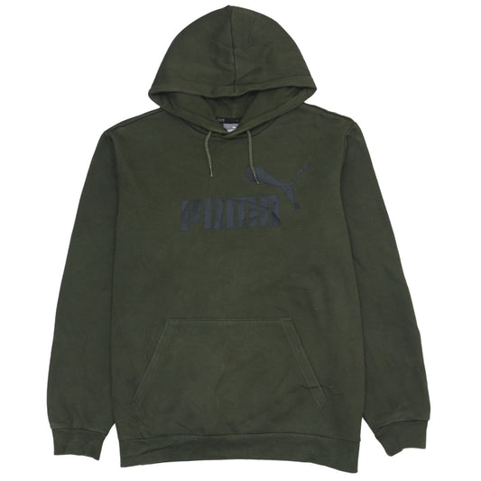 Mens UK Size L PUMA Green Pullover Hoodie