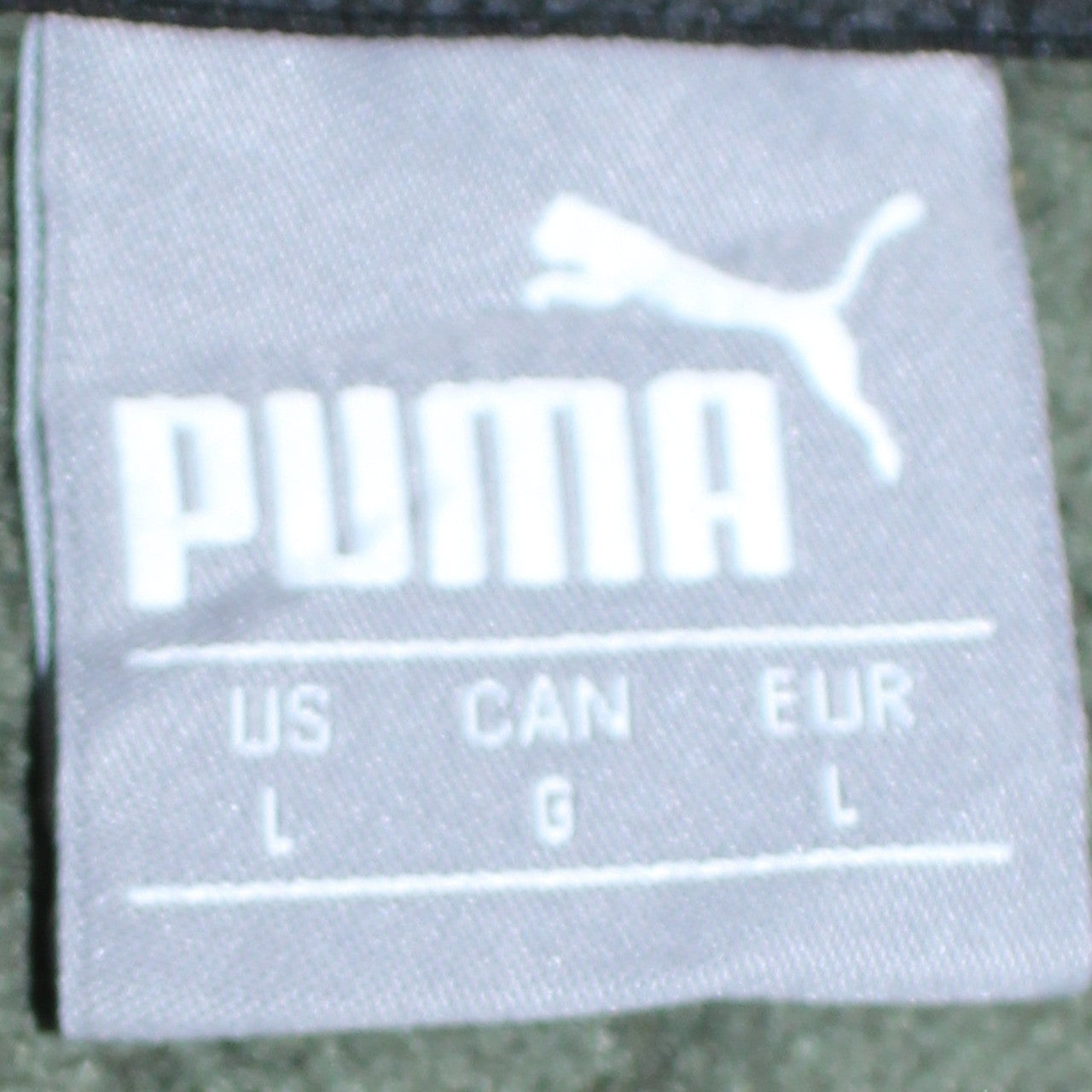 Mens UK Size L PUMA Green Pullover Hoodie
