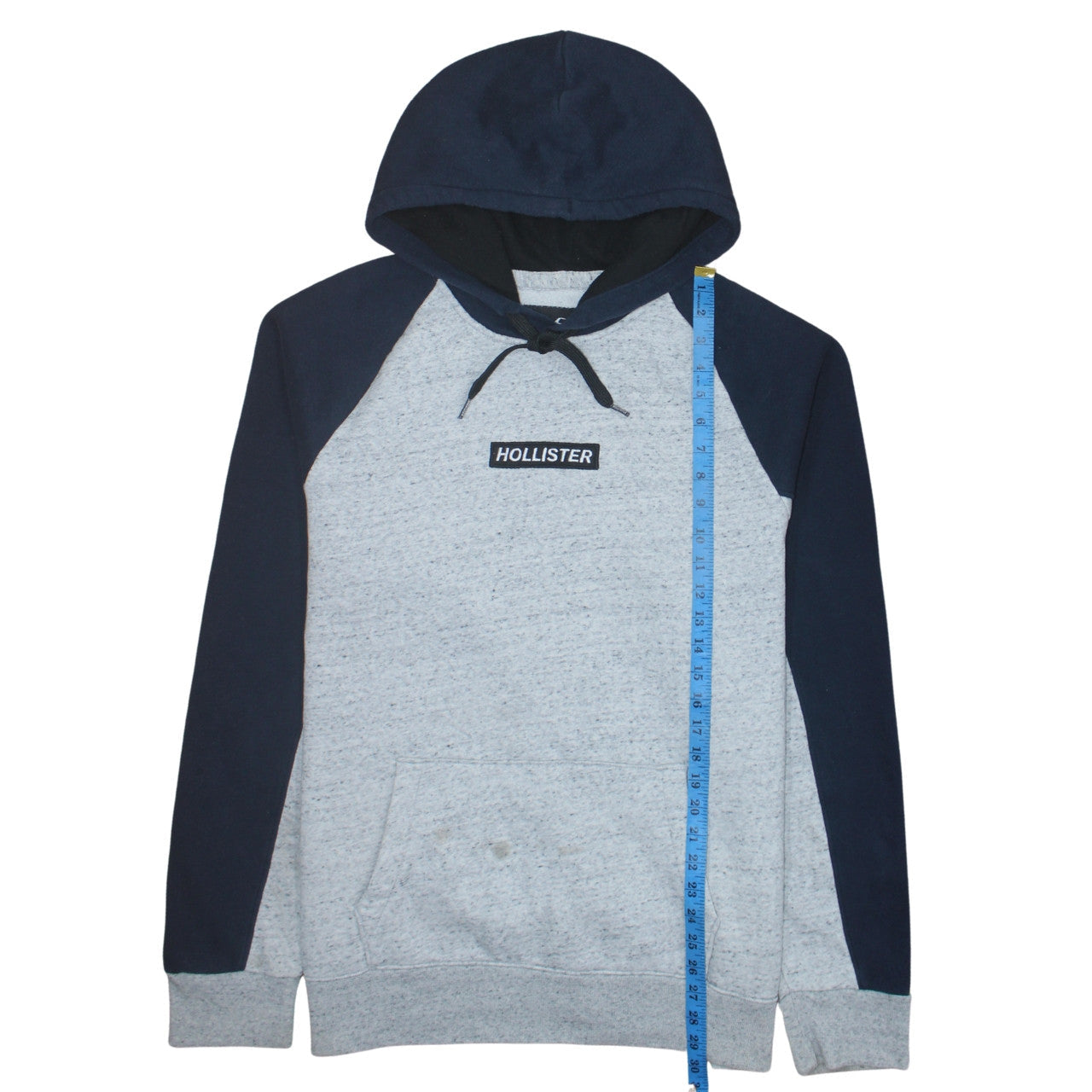 Mens UK Size 2XL Hollister Grey Pullover Hoodie