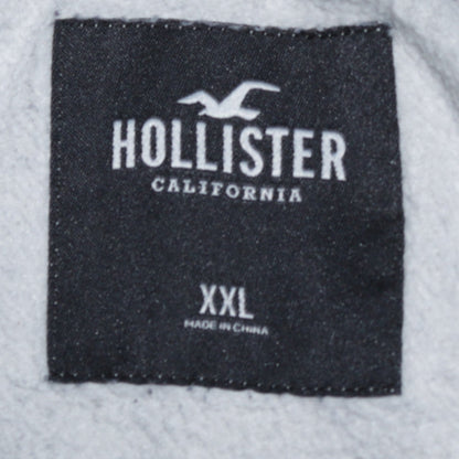 Mens UK Size 2XL Hollister Grey Pullover Hoodie
