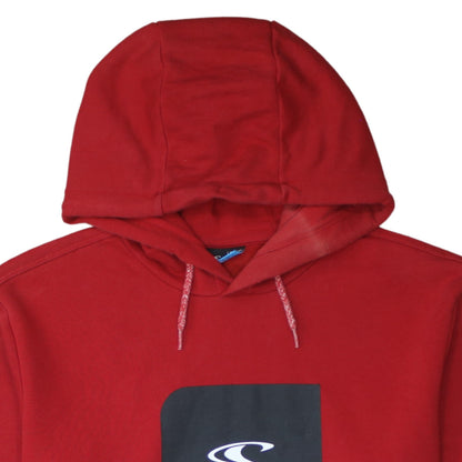 Mens UK Size M O'Neill Red Pullover Hoodie