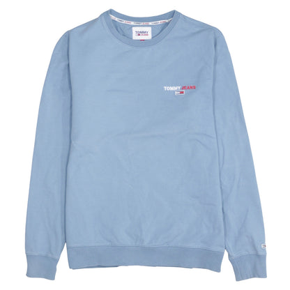 Mens UK Size M Tommy Jeans Blue Pullover Sweatshirt