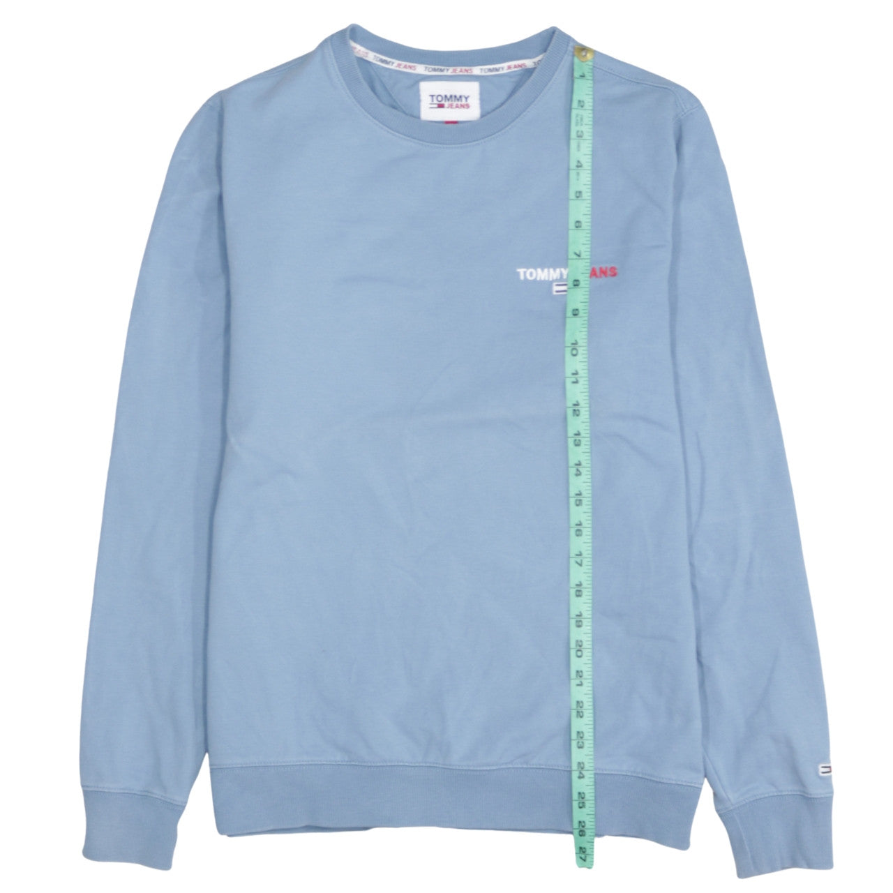 Mens UK Size M Tommy Jeans Blue Pullover Sweatshirt