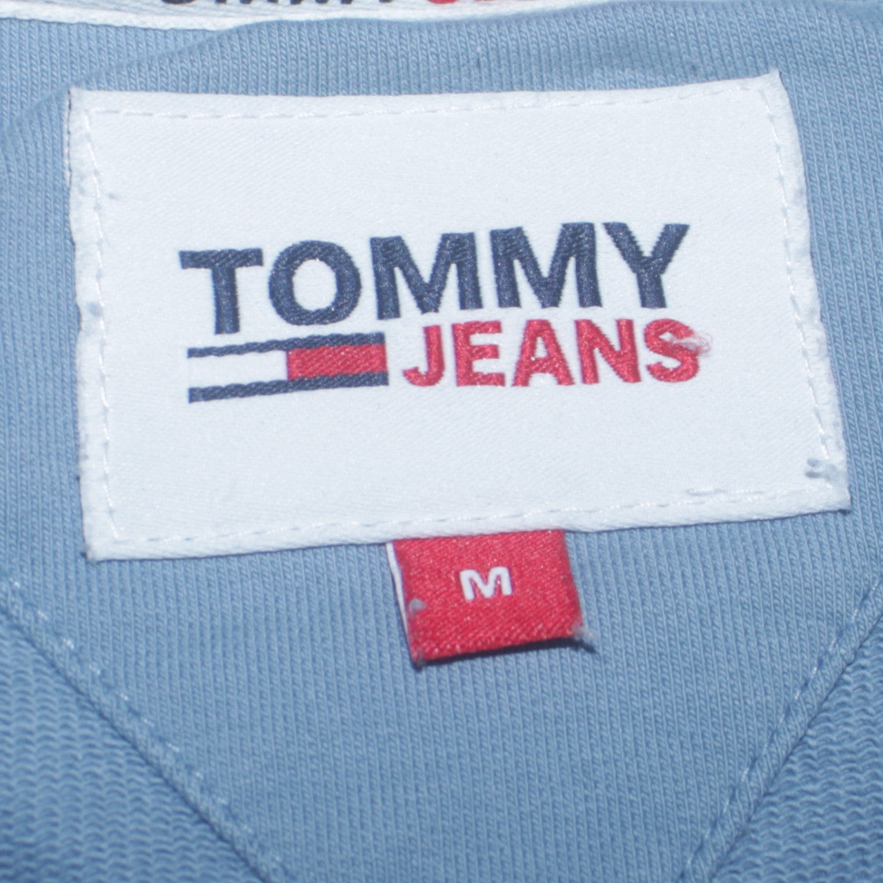 Mens UK Size M Tommy Jeans Blue Pullover Sweatshirt