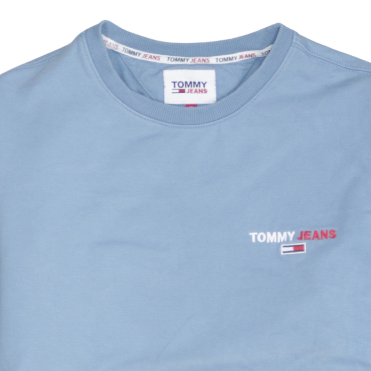 Mens UK Size M Tommy Jeans Blue Pullover Sweatshirt