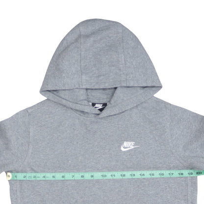 Nike Boys Grey Pullover Hoodie XL 158-170cm Standard Fit Logo Sweatshirt