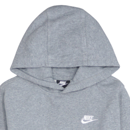 Nike Boys Grey Pullover Hoodie XL 158-170cm Standard Fit Logo Sweatshirt